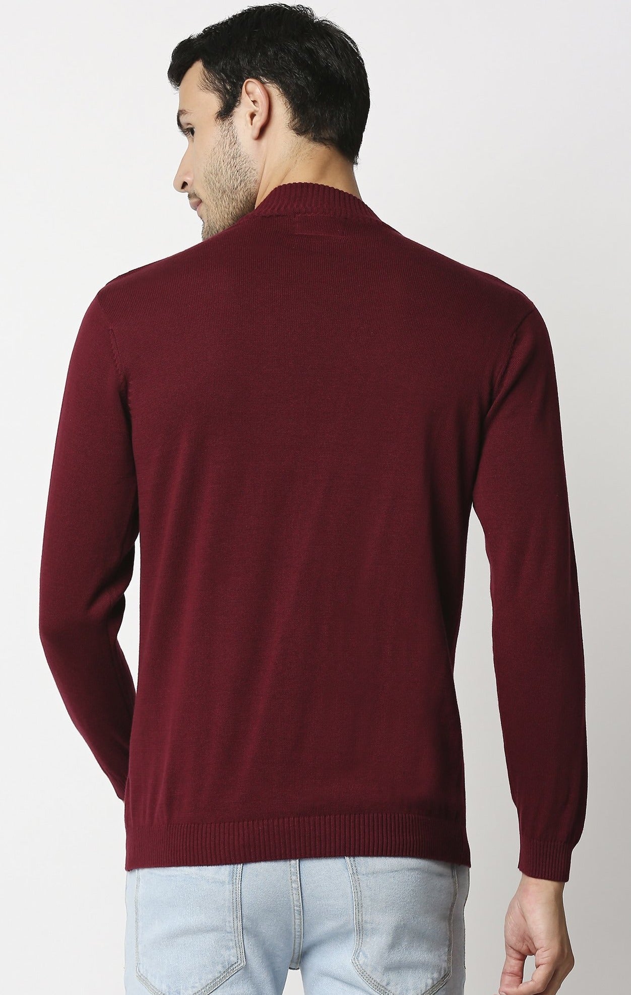 Fostino Tango Maroon Turtle Neck T-Shirt - Fostino - T-Shirts