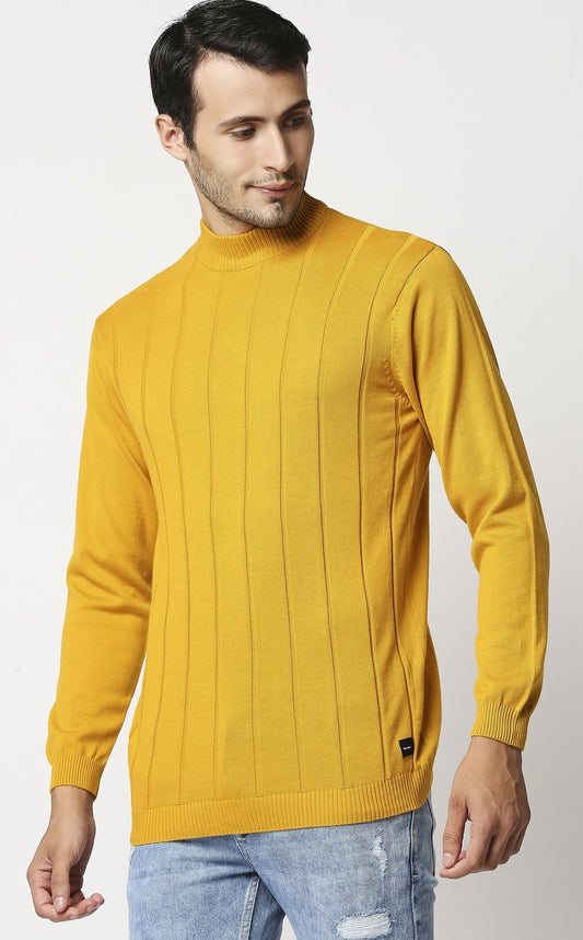 Fostino Tango Yellow Turtle Neck T-Shirt - Fostino - T-Shirts