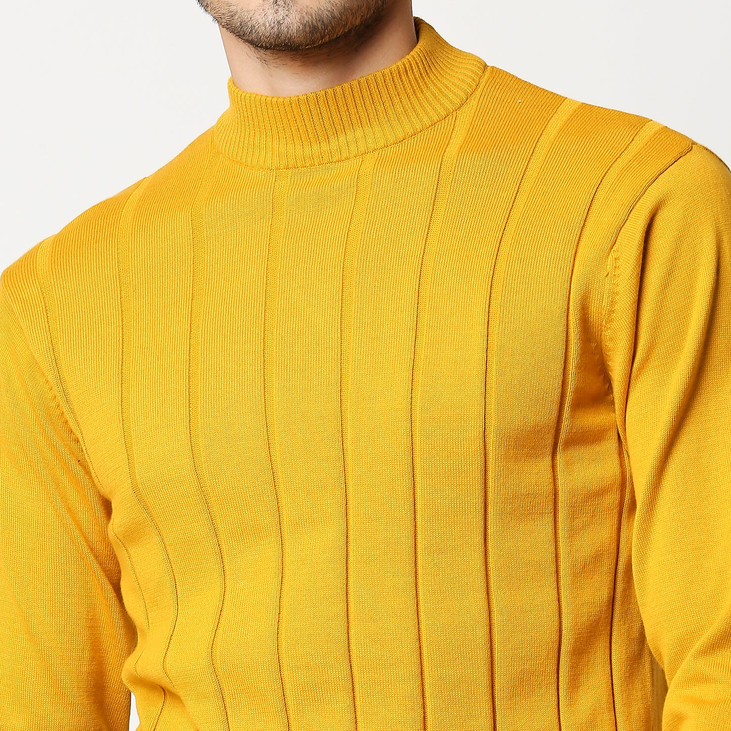 Fostino Tango Yellow Turtle Neck T-Shirt - Fostino - T-Shirts