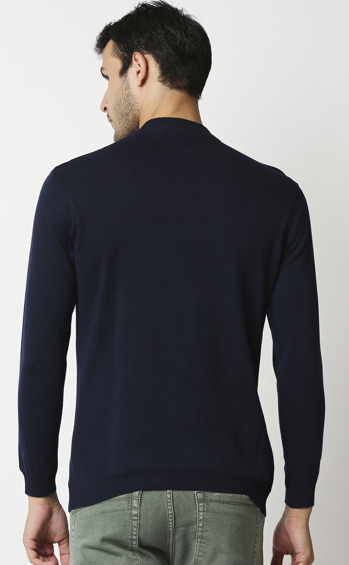 Fostino Tango Navy Turtle Neck T-Shirt - Fostino - T-Shirts