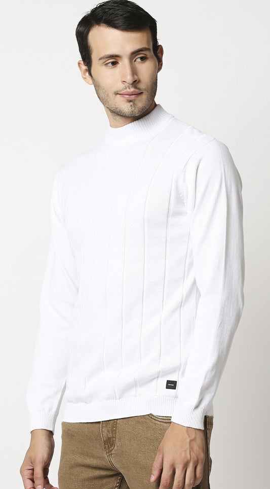 Fostino Tango White Turtle Neck T-Shirt - Fostino - T-Shirts