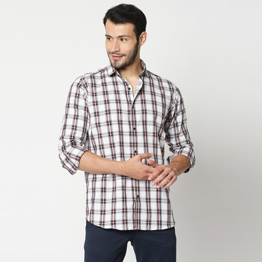 Fostino Flannel Checks Full Sleeves Shirt - Fostino - Shirts & Tops