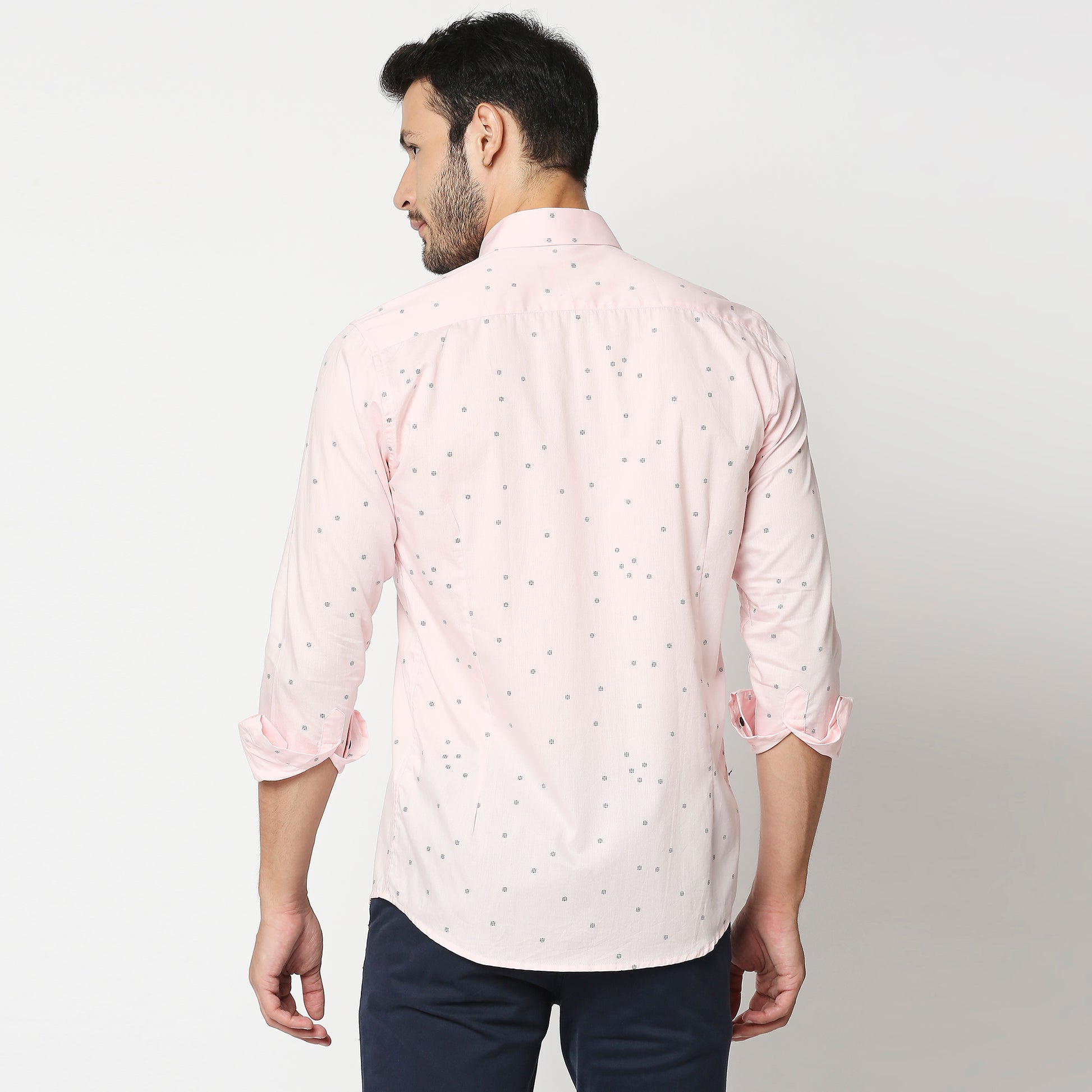 Fostino Pink Printed Full Sleeves Shirt - Fostino - Shirts & Tops