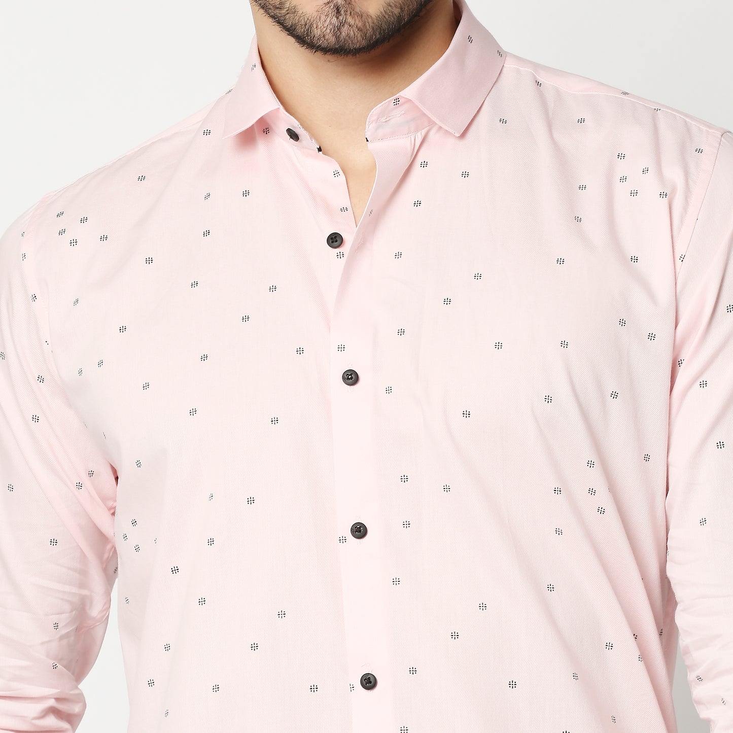 Fostino Pink Printed Full Sleeves Shirt - Fostino - Shirts & Tops