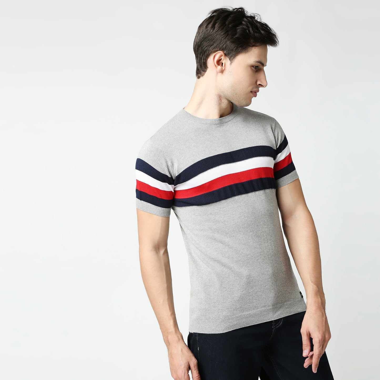 Fostino Transform Crew-Neck T-shirt with Contrast Taping + 2 colors - Fostino - T-Shirts