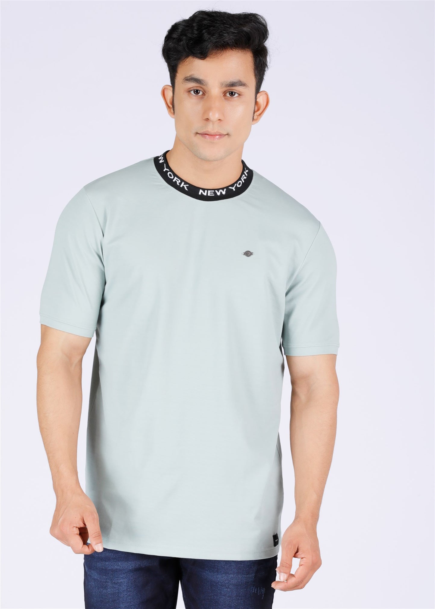 Fostino Newyork Green Round Neck T-Shirt - Fostino - T-Shirts