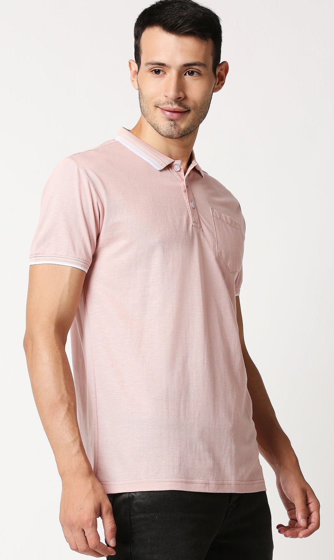 Fostino Zakat Light Pink Polo T-Shirt - Fostino - T-Shirts