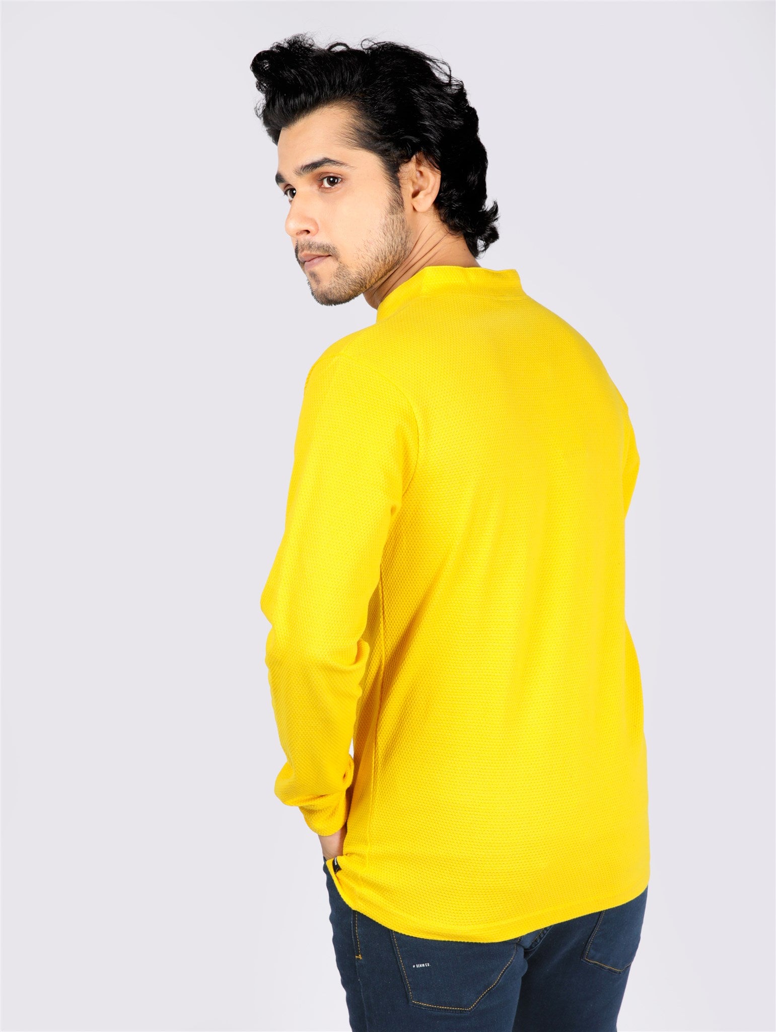 Fostino Popcorn Yellow Full Sleeves T-Shirt - Fostino - T-Shirts