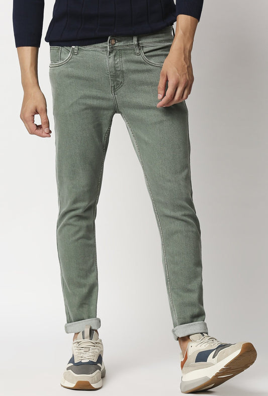 Fostino Straight Leg Jean In OLIVE - Fostino - Jeans
