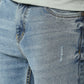 Fostino Distress Vintage Wash Blue Jeans - Fostino Pants
