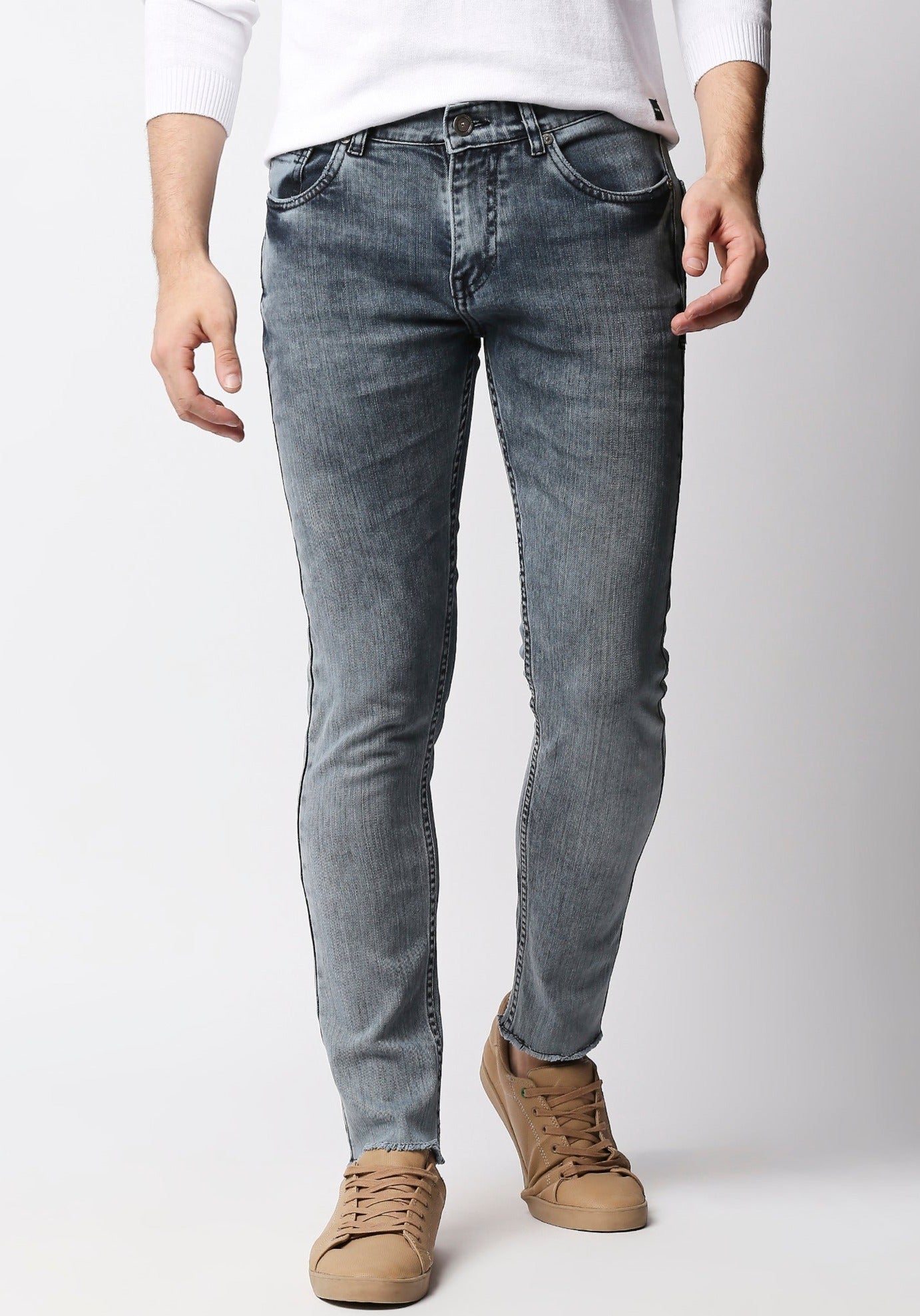 Fostino Grey Wash Jeans - Fostino - Jeans