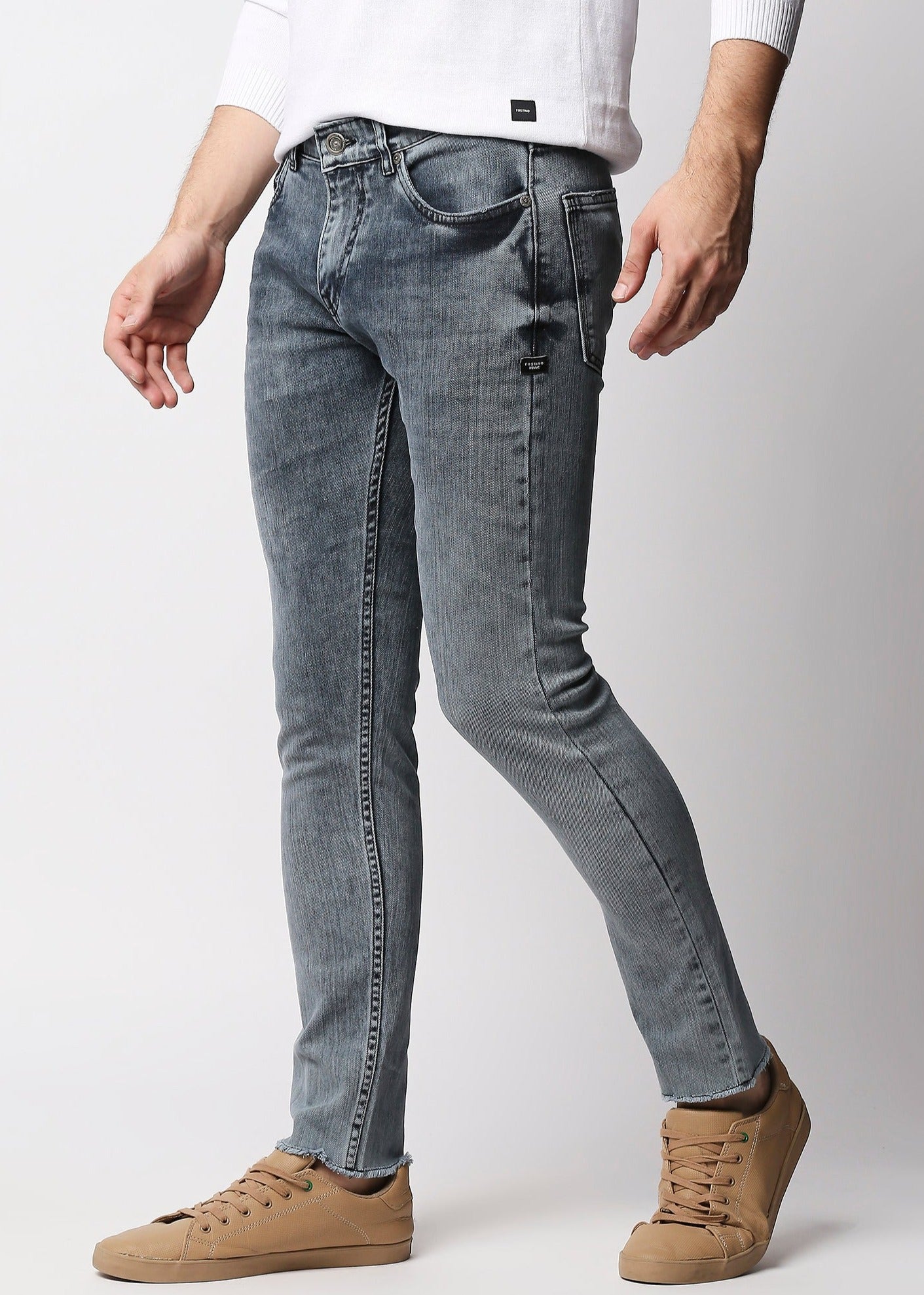 Fostino Grey Wash Jeans - Fostino - Jeans