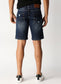 Fostino Blue Washed Denim Distress Shorts - Fostino Shorts