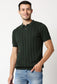 Fostino Alpha Knitted Dark Green Polo T-Shirt - Fostino - T-Shirts