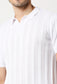 Fostino Alpha Knitted White Polo T-Shirt - Fostino - T-Shirts