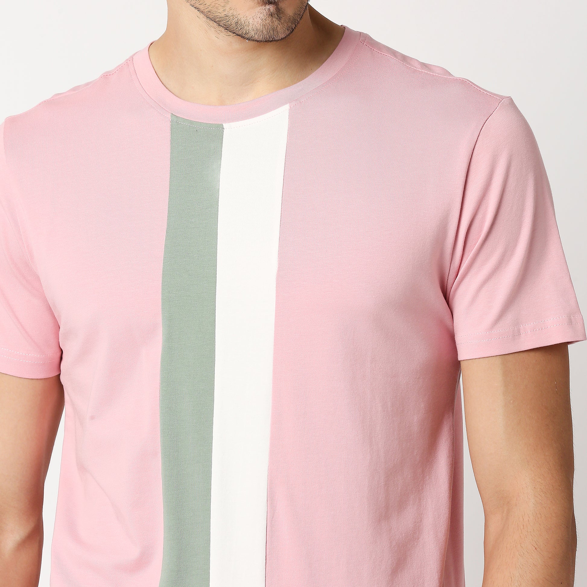Fostino Auckland Pink Round Neck T-Shirt - Fostino - T-Shirts