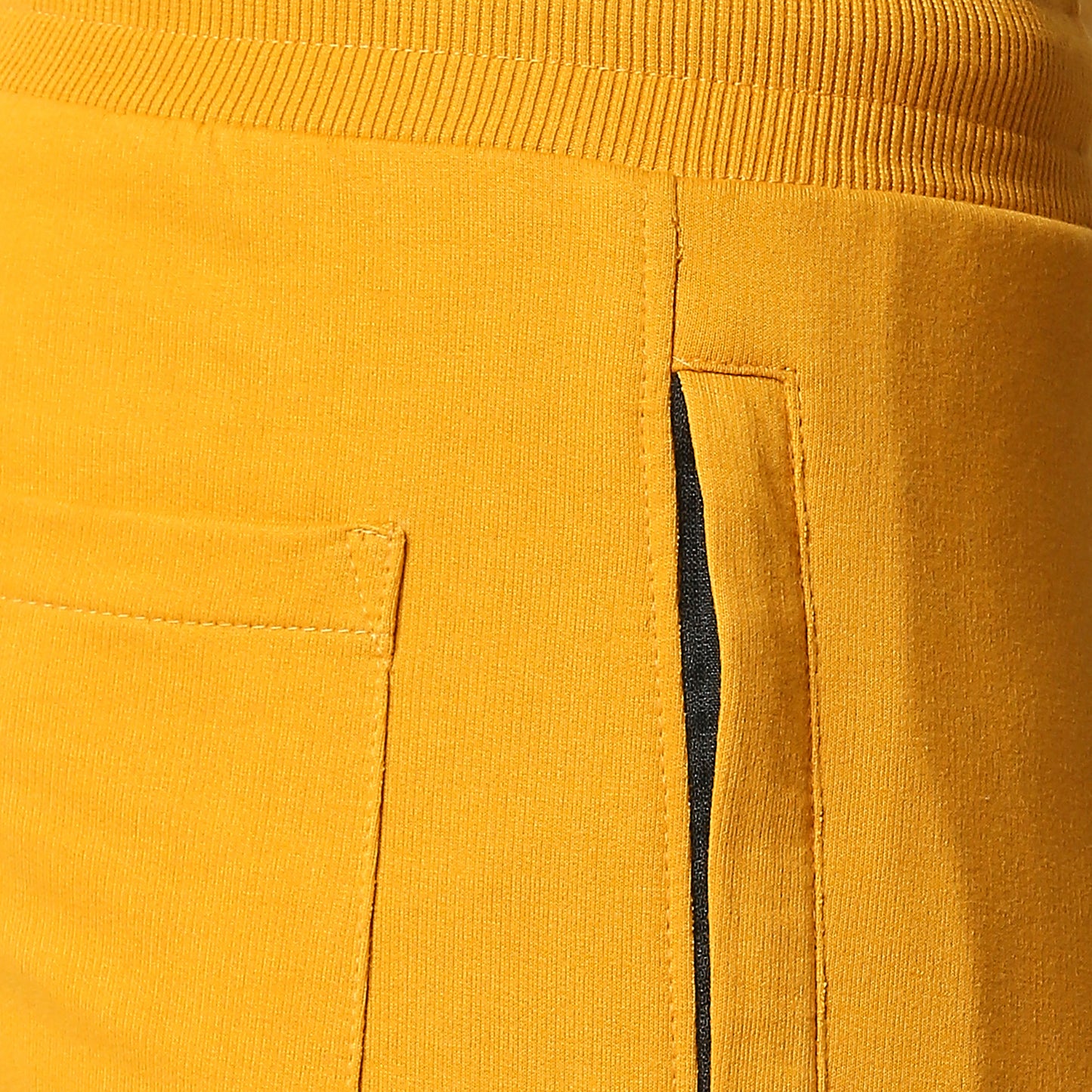 Fostino Beijing Plain Mustard Yellow Shorts with Piping in Front - Fostino Shorts
