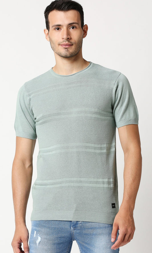 Fostino Escape Green Round Neck T-Shirt - Fostino - T-Shirts