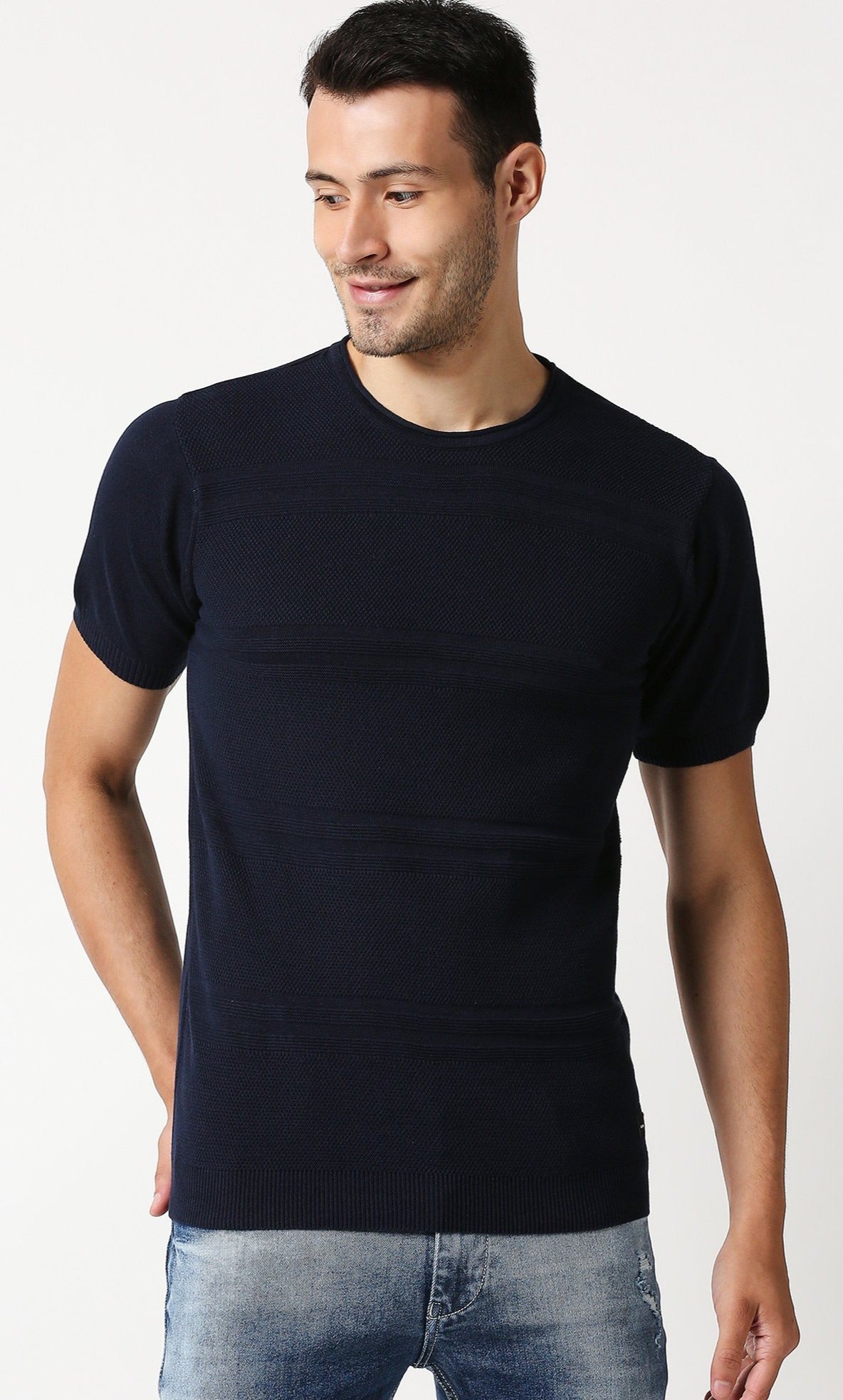 Fostino Escape Navy Round Neck T-Shirt - Fostino - T-Shirts