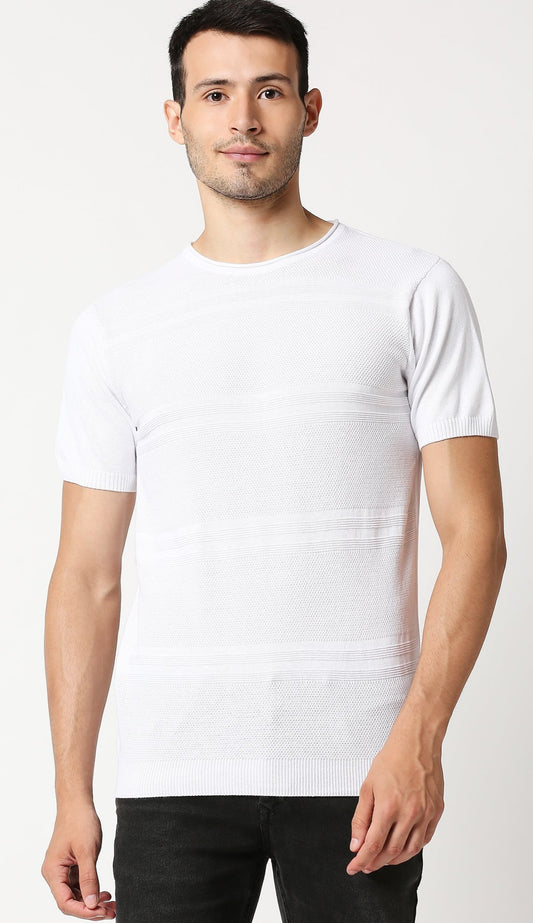 Fostino Escape White Round Neck T-Shirt - Fostino - T-Shirts