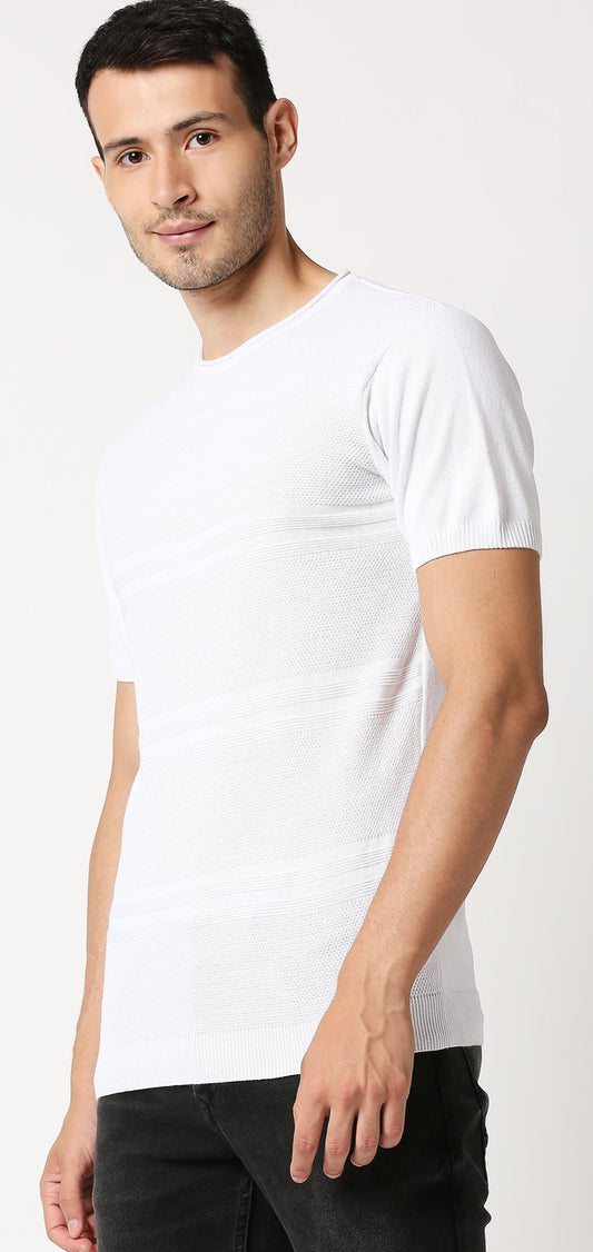 Fostino Escape White Round Neck T-Shirt - Fostino - T-Shirts