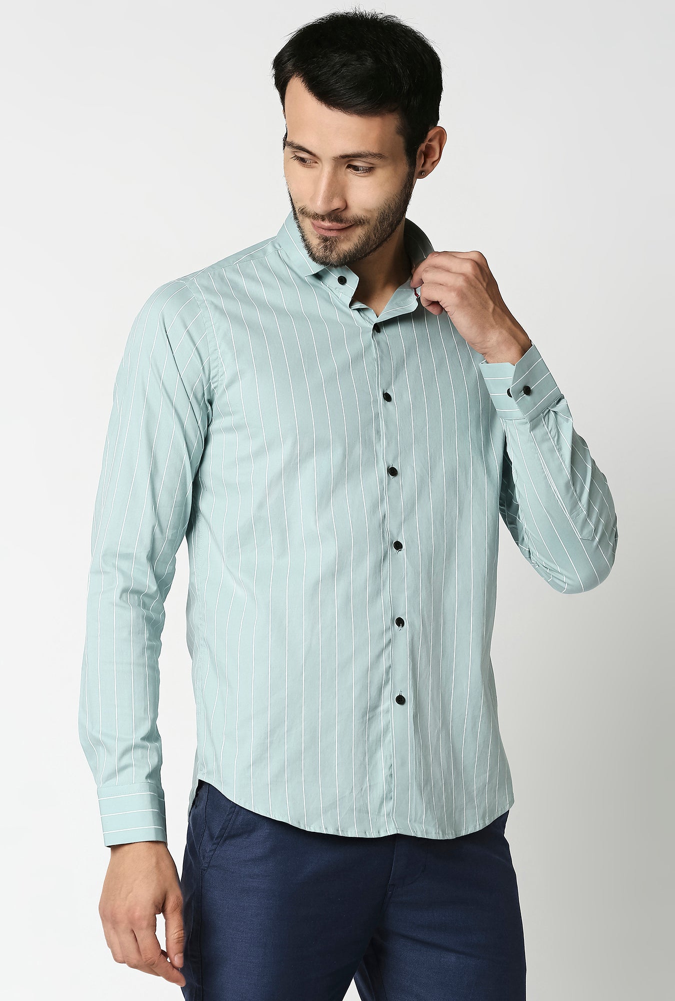 Fostino Stripes Pista Full Sleeves Shirt - Fostino - Shirts