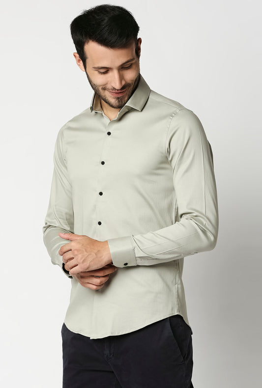 Fostino Plain Lycra Pista Full Sleeves Shirt - Fostino - Shirts