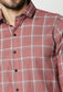 Fostino Checks Red Full Sleeves Shirt - Fostino - Shirts