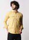 Fostino Yellow Double Pocket Full Sleeves Casual Shirt - Fostino - Shirts