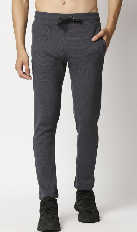 Fostino Dark Grey Popcorn Track Pant - Fostino - Tracks