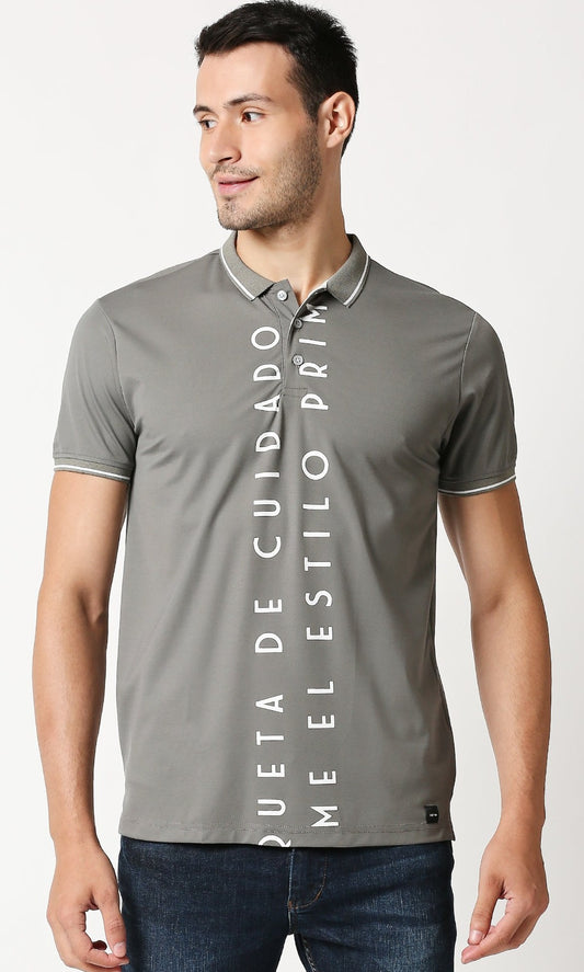 Fostino Mecca dark Grey Polo T-Shirt - Fostino - T-Shirts