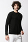 Fostino Black Knitted Full Sleeves T-shirt with button on one shoulder - Fostino - Shirts & Tops