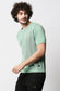 Fostino Green Knitted Crew Neck T-shirt with structure - Fostino - T-Shirts