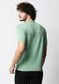 Fostino Green Knitted Crew Neck T-shirt with structure - Fostino - T-Shirts