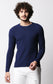 Fostino Dark Blue Knitted Full Sleeves T-shirt - Fostino - T-Shirts