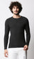 Fostino Dark Grey Knitted Full Sleeves T-shirt - Fostino - Shirts & Tops