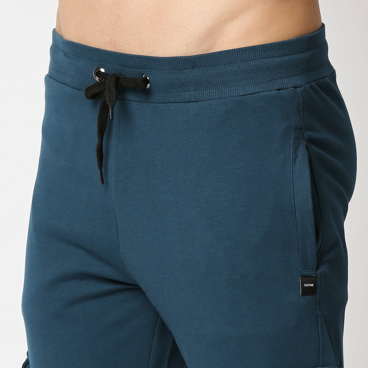 Fostino Ibu Blue Cargo Jogger Track Pant - Fostino - Tracks