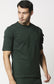 Fostino Ibu Dark Green Round Neck T-Shirt with Pocket on Arms Sleeves - Fostino - T-Shirts