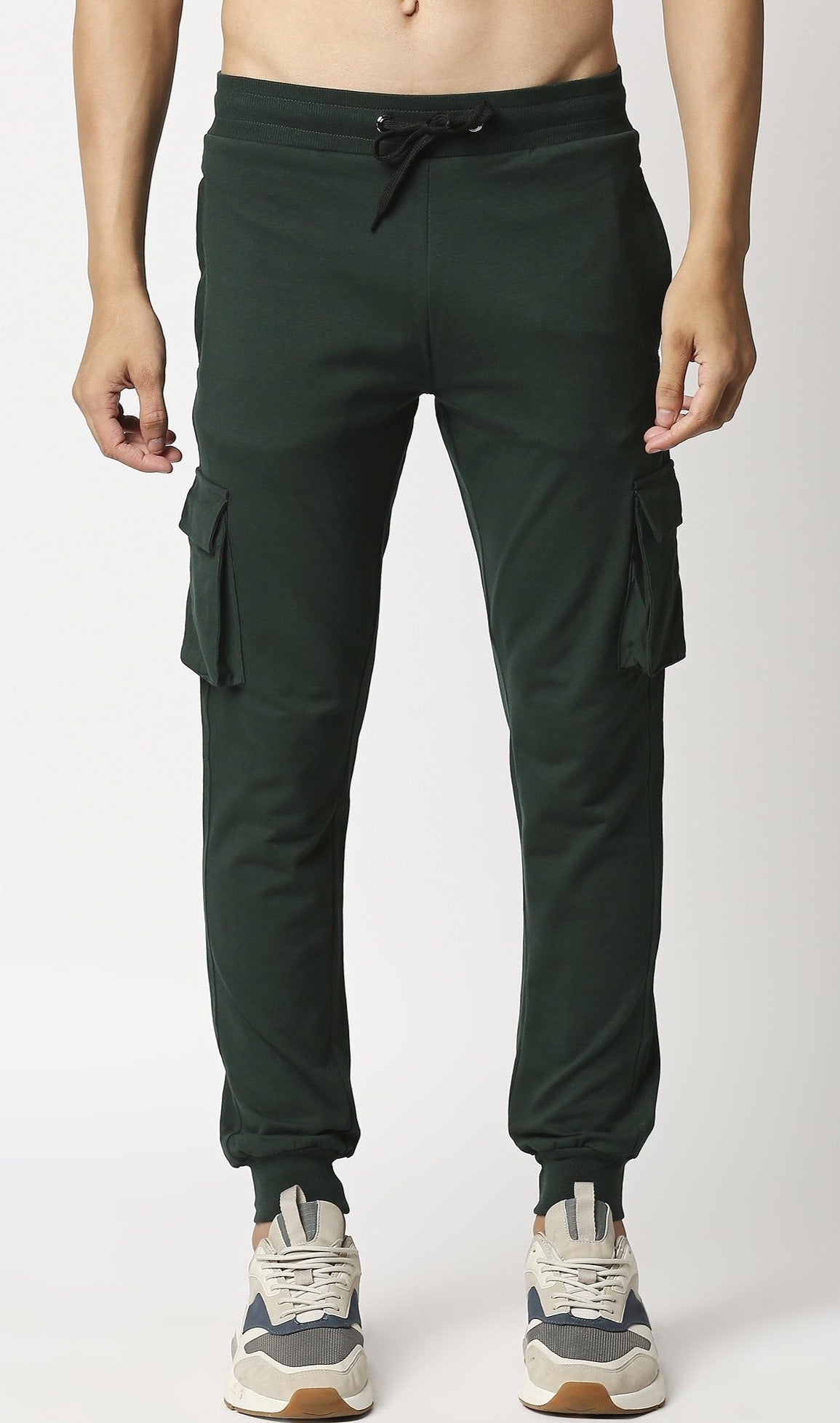 Fostino Ibu Dark Green Cargo Jogger Track Pant - Fostino - Tracks