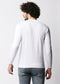 Fostino White Knitted Full Sleeves T-shirt with button on one shoulder - Fostino - T-Shirts