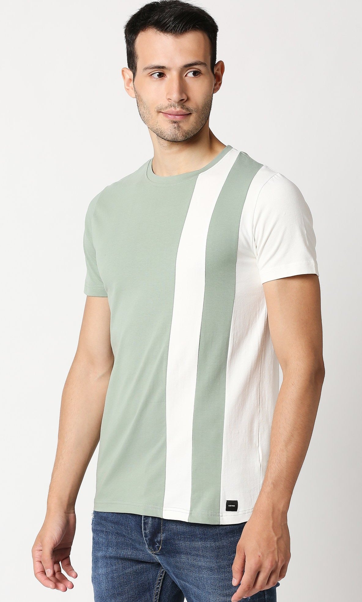 Fostino Salford Green Round Neck T-Shirt - Fostino - T-Shirts