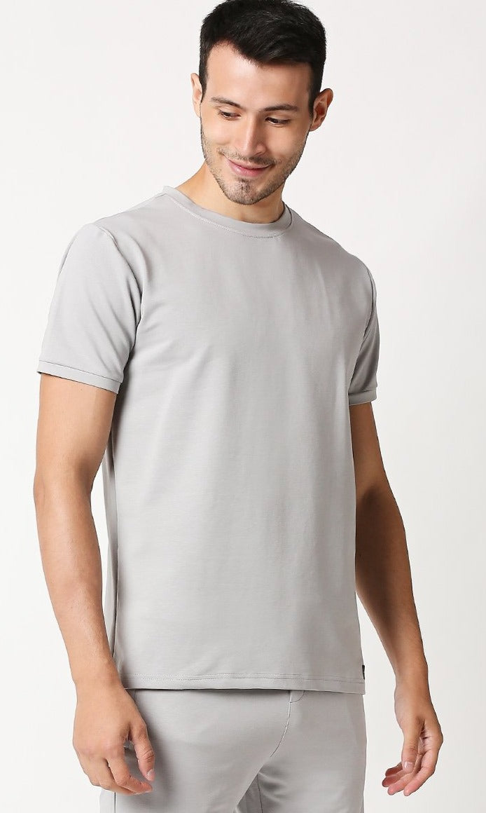 Fostino Shanghai Grey Round Neck T-Shirt - Fostino - T-Shirts