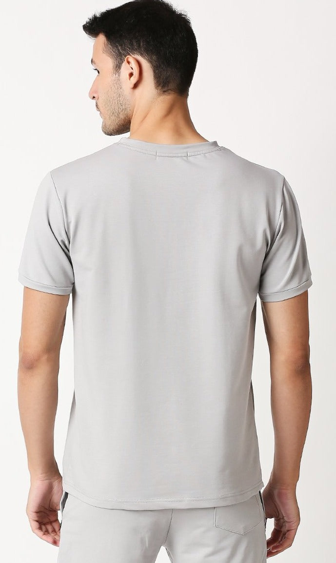 Fostino Shanghai Grey Round Neck T-Shirt - Fostino - T-Shirts