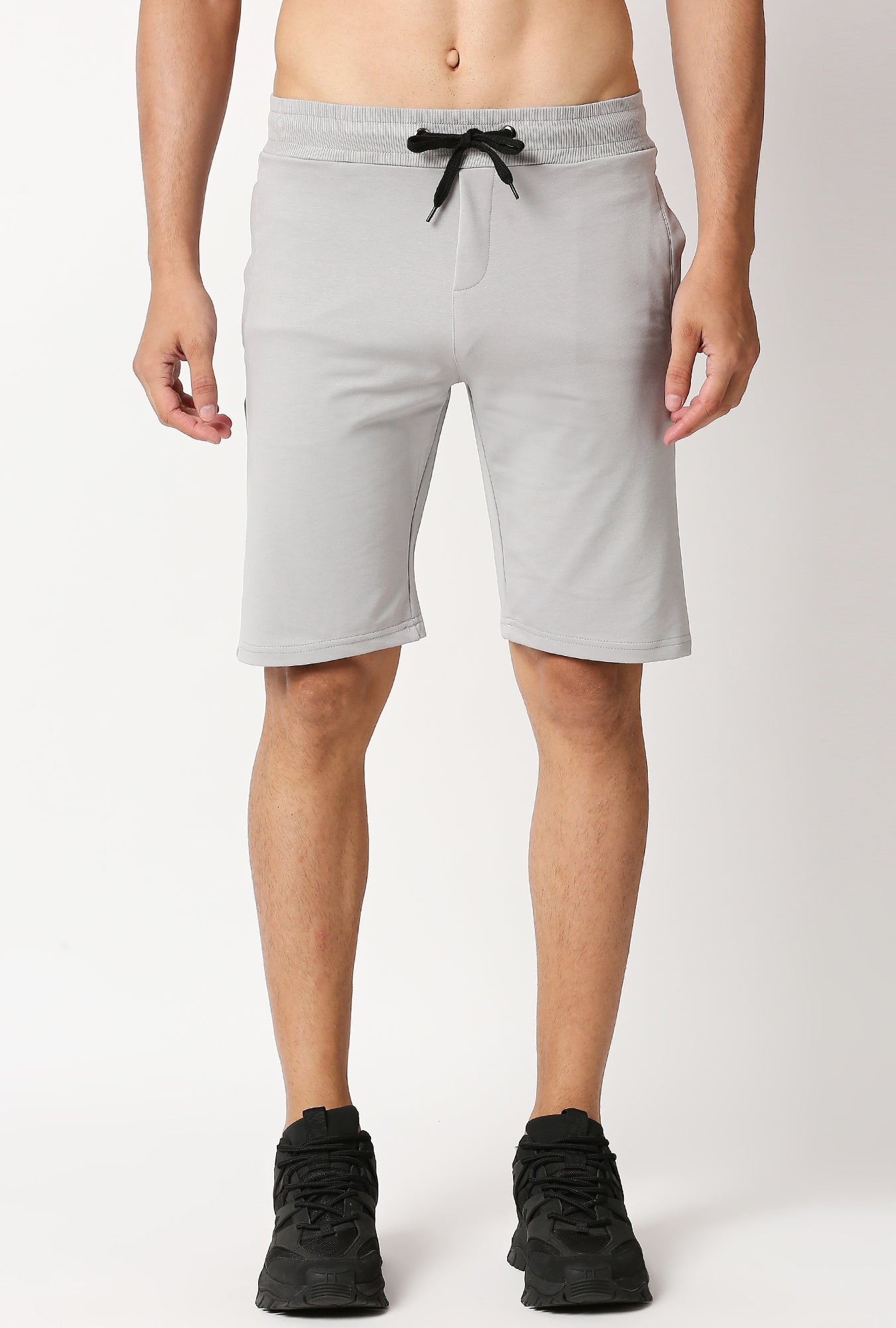 Fostino Shanghai Plain Grey Short - Fostino - Shorts