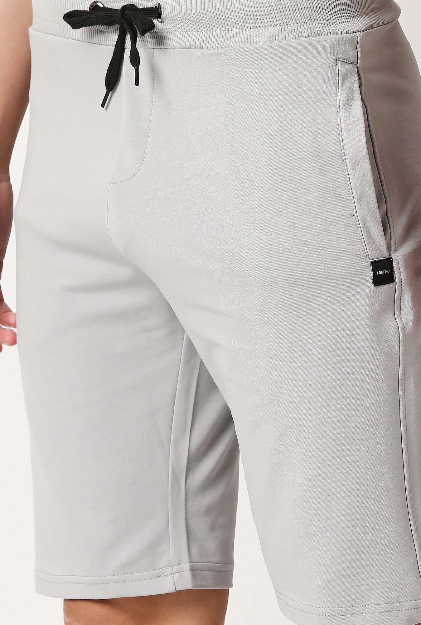 Fostino Shanghai Plain Grey Short - Fostino - Shorts