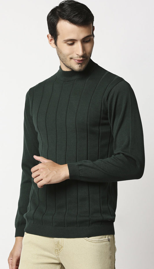 Fostino Tango Dark Green Turtle Neck T-Shirt - Fostino - T-Shirts