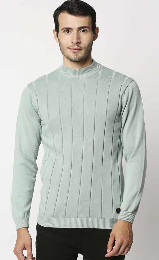 Fostino Tango Teal Green Turtle Neck T-Shirt - Fostino - T-Shirts