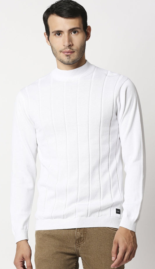 Fostino Tango White Turtle Neck T-Shirt - Fostino - T-Shirts