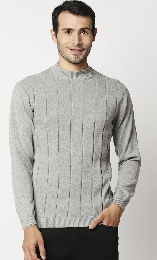 Fostino Tango Grey Turtle Neck T-Shirt - Fostino - T-Shirts