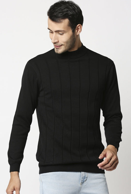 Fostino Tango Black Turtle Neck T-Shirt - Fostino - T-Shirts